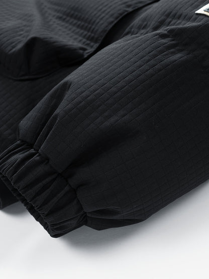 789 Men'S Stylish Thickened Winter Hooded Coat - Warm Fleece-Lined Jacket with "CONS" Letter Design, Loose Fit, White, Casual Winter Outerwear, Winter Jacket