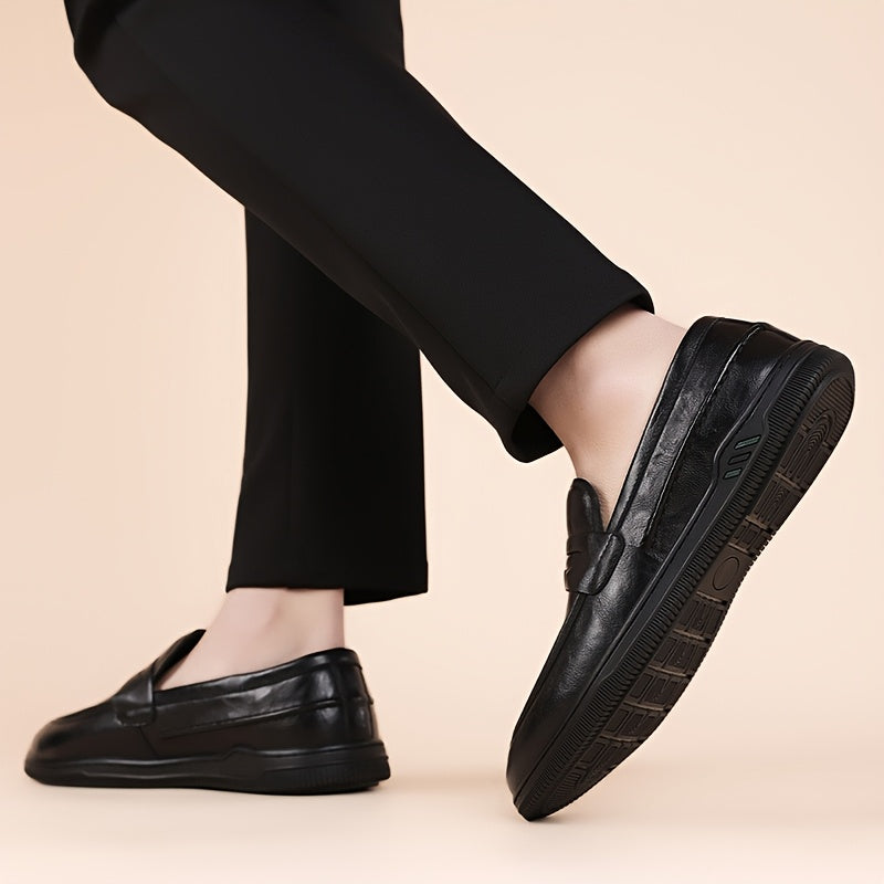 Men’s Business Casual Slip-On Shoes with Non-Slip Rubber Sole