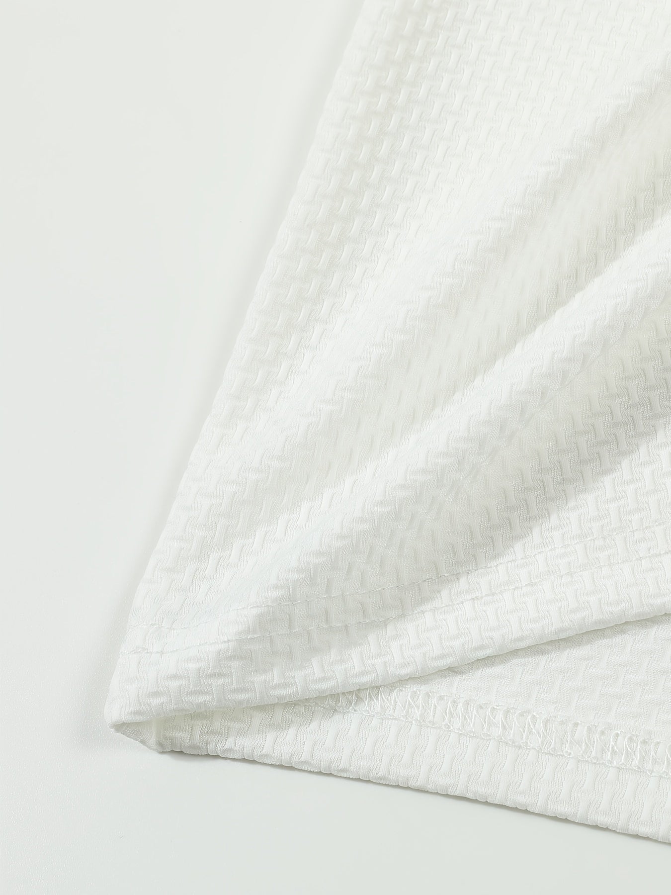 Summer Sports Casual Wear High-End Front Button Short Sleeve Shirt Breathable Turn- Collar Mesh Stretch Solid Color Top Golf Business Men's Short Sleeve - ayq