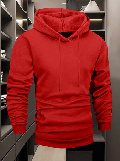 Men's Casual Hooded Pullover with Portugal Football Print