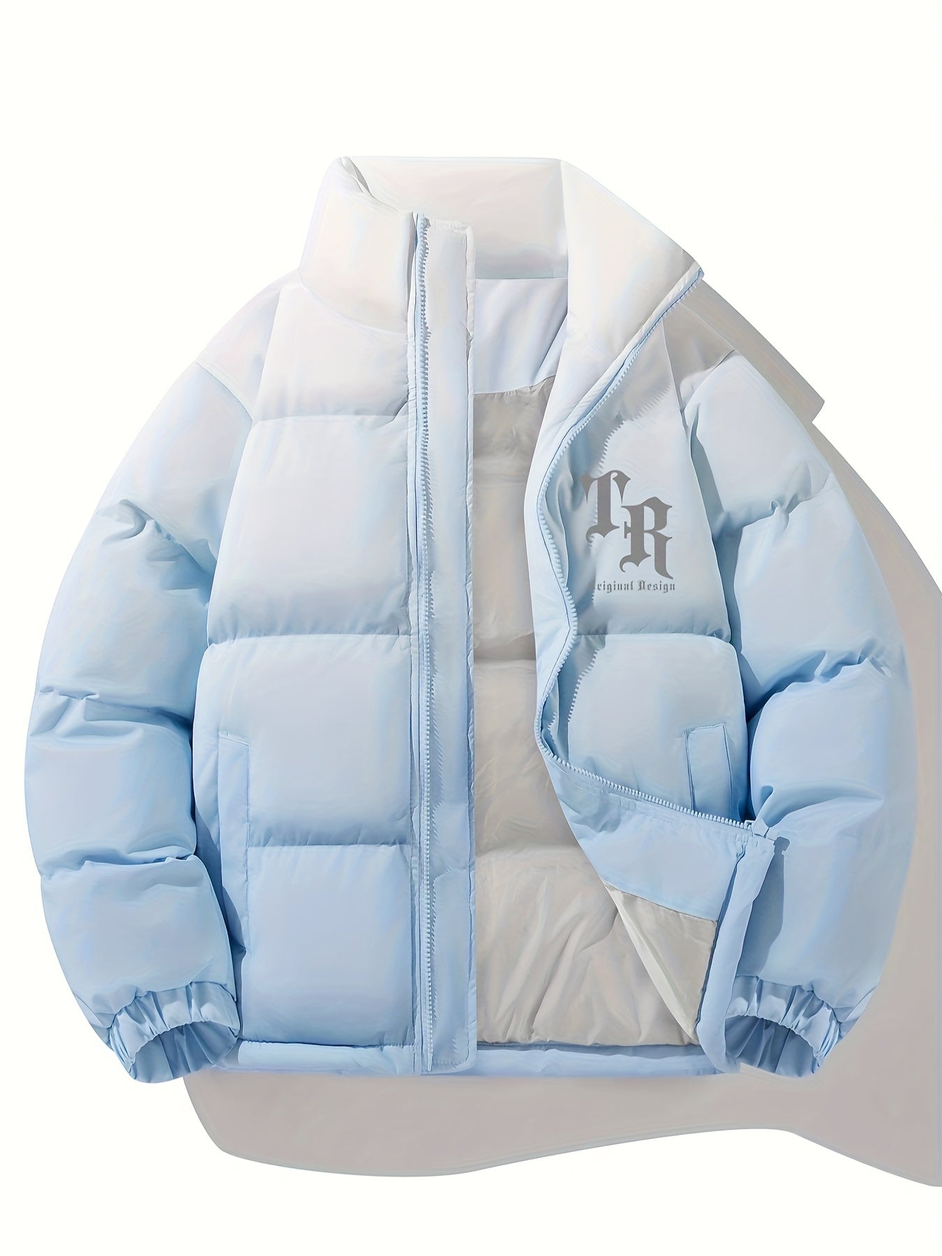 Տղամարդու գունային բլոկներով կարված բաճկոն - հարմարավետ բրդյա ծածկույթով ձմեռային բաճկոն՝ կանգնած օձիքով, կայծակաճարմանդով և բազմաթիվ գրպաններով՝ ամենօրյա հագուստի համար, ձմեռային բաճկոն, հաստ