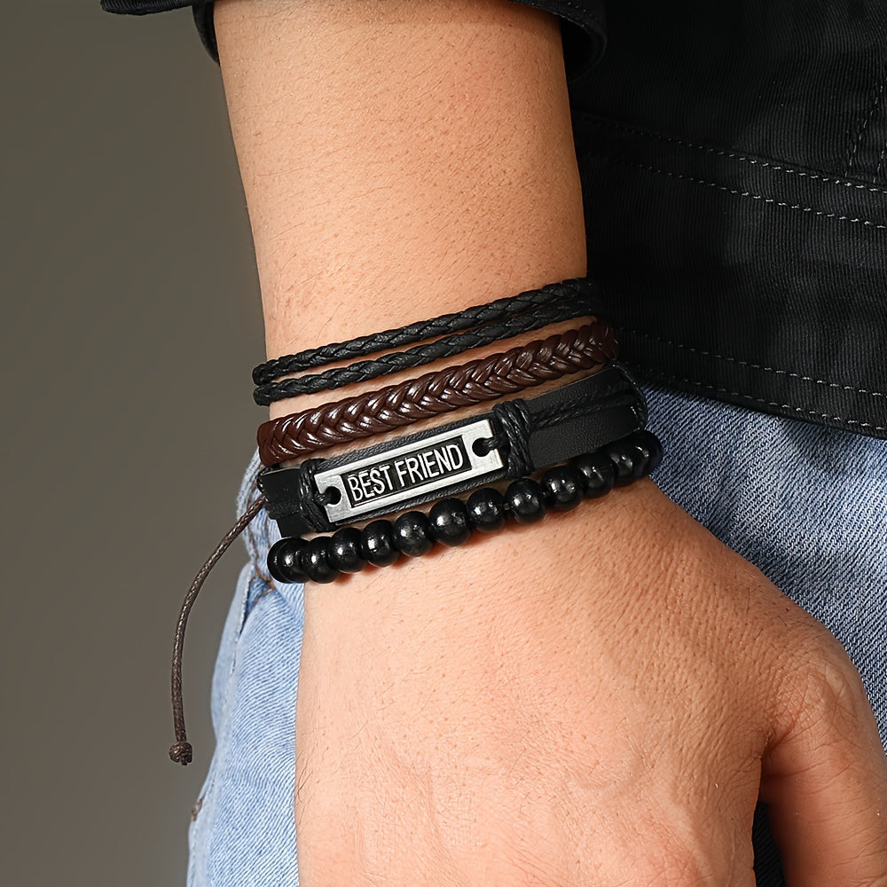 18Pices Men's Vintage Multilayer Alloy Jewelry Party Wear Fashion Street Jewelry Accessories