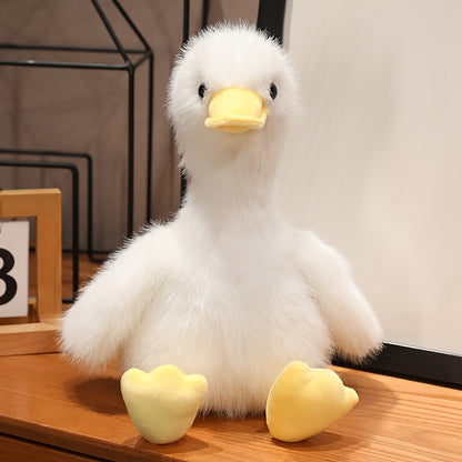 One Adorable Yellow Duck Plush Toy, Perfect for Cuddling, Ideal for Halloween Decorations Or As a Christmas Gift.