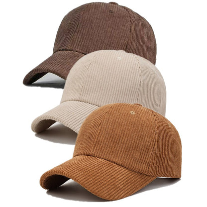 Adjustable Corduroy Baseball Caps for Men and Women, 3-Pack