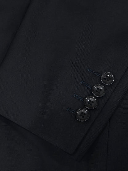 Men's Two-Piece Suit in Solid Color with Sealed Pockets, Regular Fit Suit Trousers, Elegant and Classic, Suitable for Business and Wedding Parties