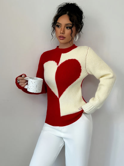 Women's Elegant Sweater Sweationnaire - Winter Warm Round Neck Solid Color Pullover, Regular Fit Cozy Sweaters for Fall/Winter, Versatile Casual & Dressy Outfits (Hand Wash/Dry Clean) - Elegant Special Line Collection