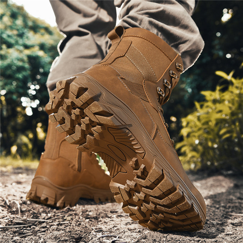 Men's All-Season Hiking Boots with Anti-Slip Rubber Soles