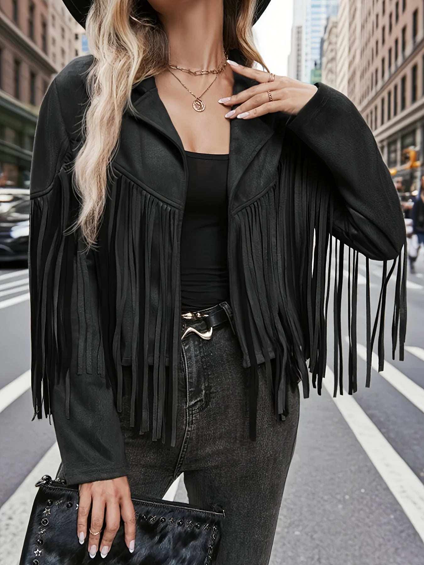 Plus Size, Women's Plus Size Elegant Long Jacket Coat - Soft Formal Lapel collar, All-Season Chic Outerwear for Office, Party, Everyday - Plus Friendly Elegant Jacket for Women, Party Attire, Suedelike Texture, Fuzzy Textured