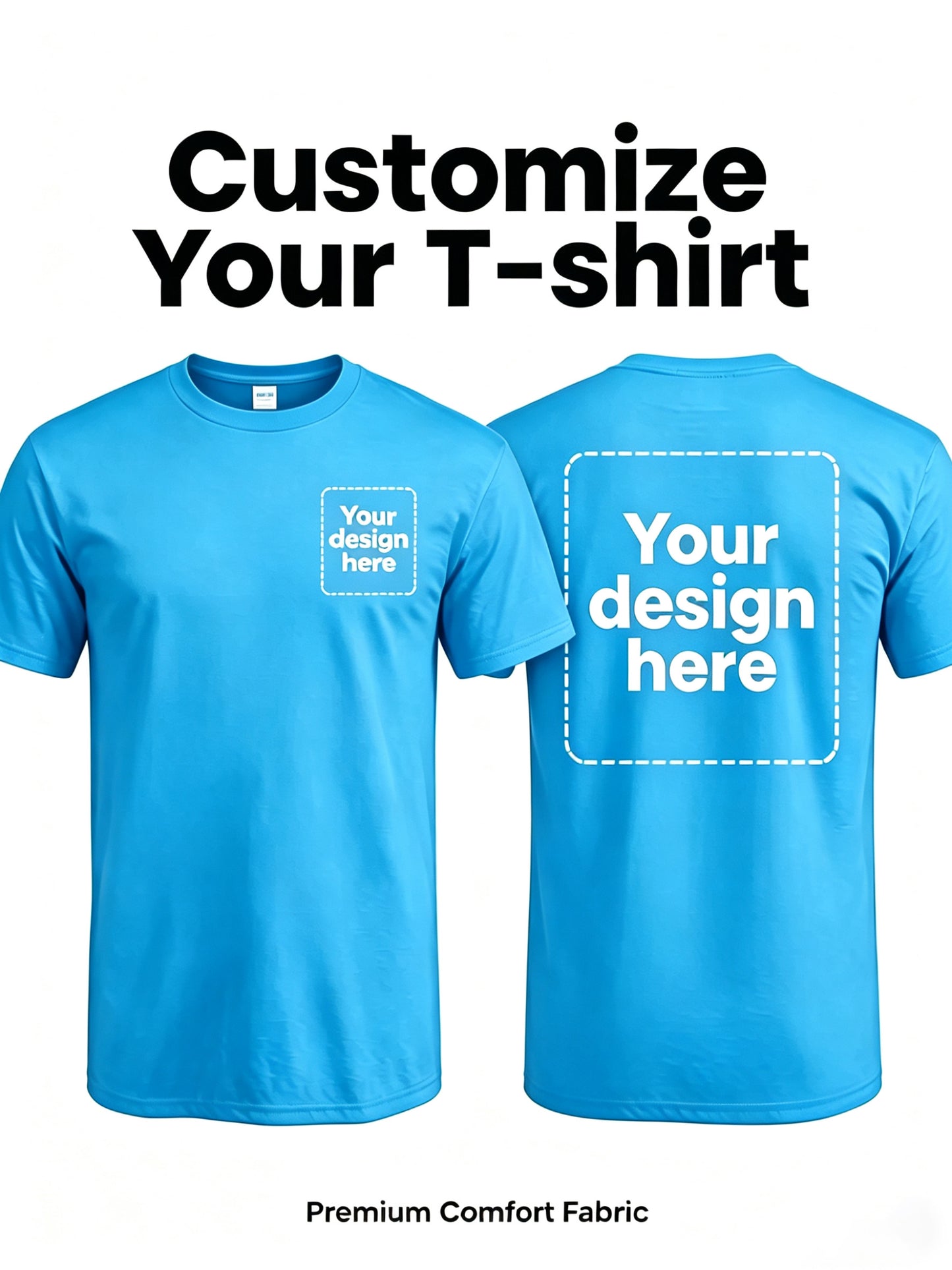 Men's Custom Polyester Crew Neck T-Shirt - Casual Summer Wear