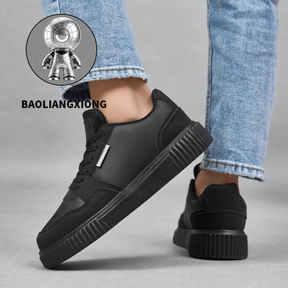 Retro Black Casual Sneakers Thick White EVA Sole Comfortable Fit