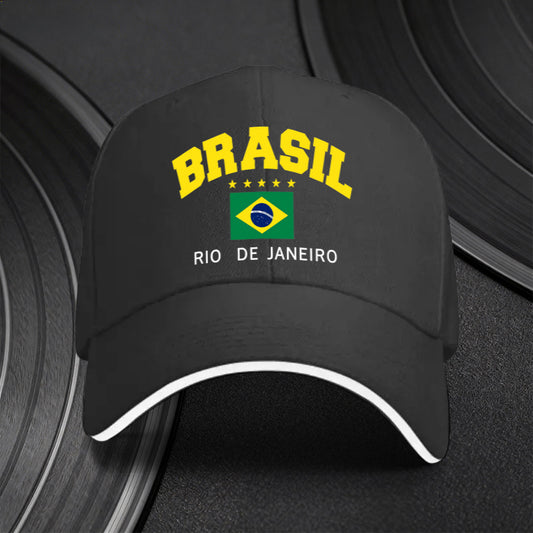 Adjustable Brazilian Flag Cap for Sports Fans, Lightweight & Trendy - ayq