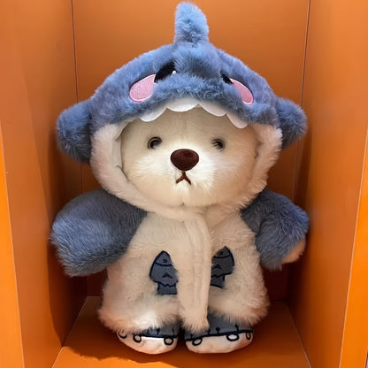 A 30cm 12-inch Shark Bear Plush Doll, Cute Plush Toy