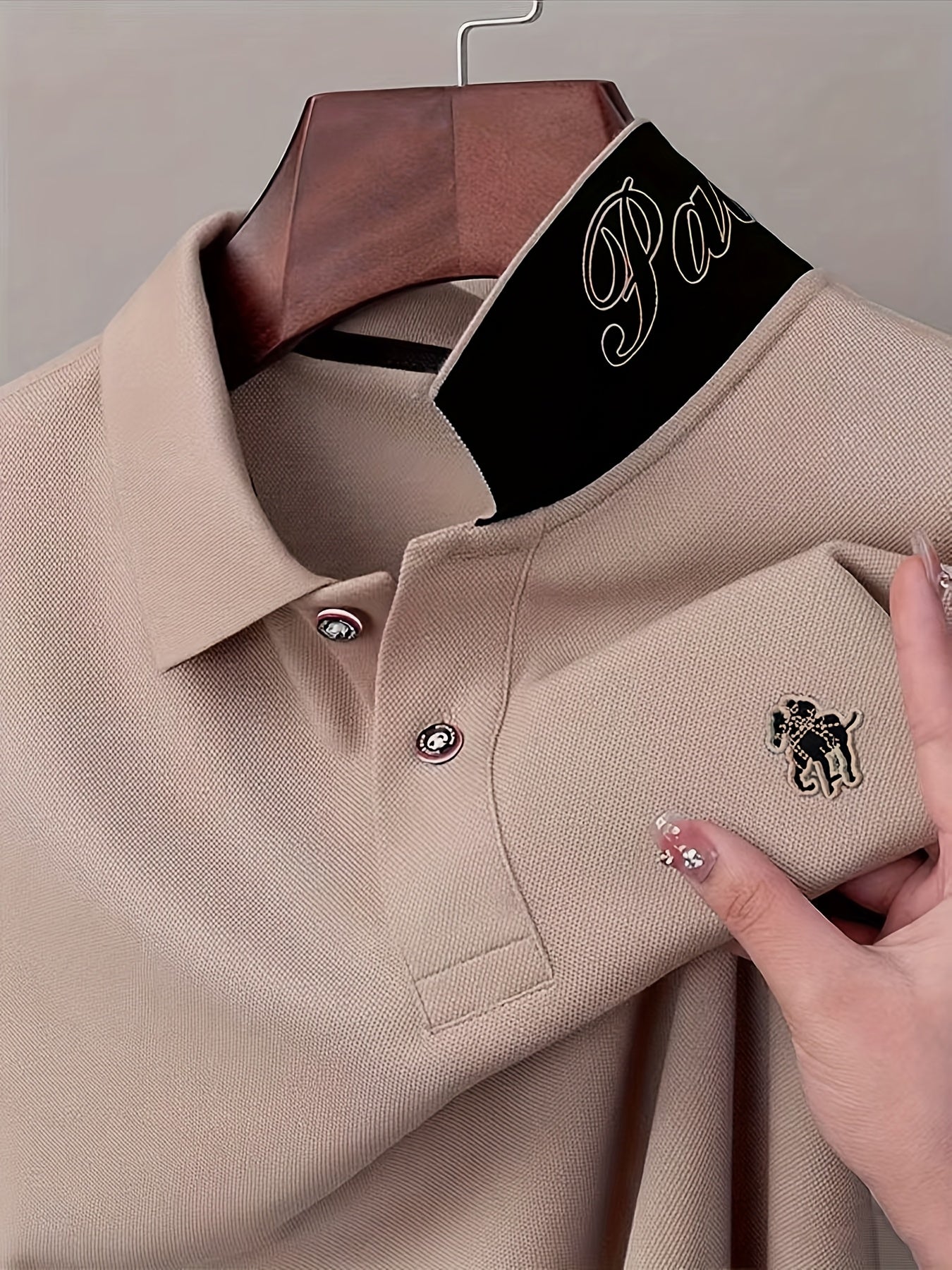 Men'S Stylish Short-Sleeve Polo Shirt Featuring a Contrasting Ribbed Collar And Exquisite, a Timeless And Versatile Choice - ayq