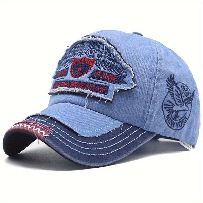 Men's Casual Cotton Baseball Cap With New York Embroidery