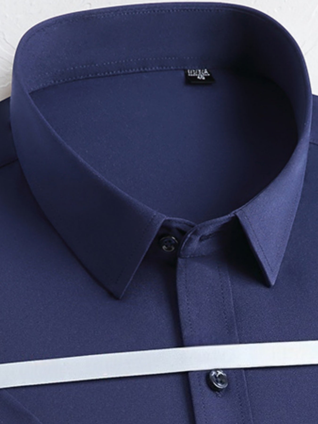 Men's Summer Slim Fit Short Sleeve Lapel Shirt Cotton Blend