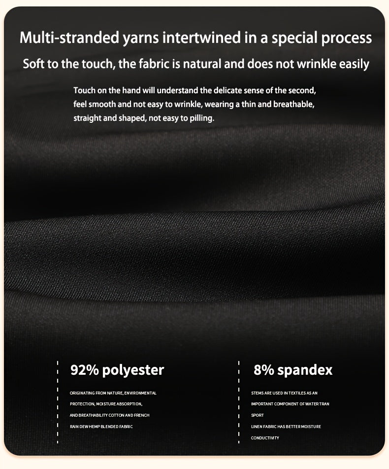 Versatile Men's Straight-Leg Pants - Casual & Business Formal, Stretch Fabric, Perfect for Any Occasion