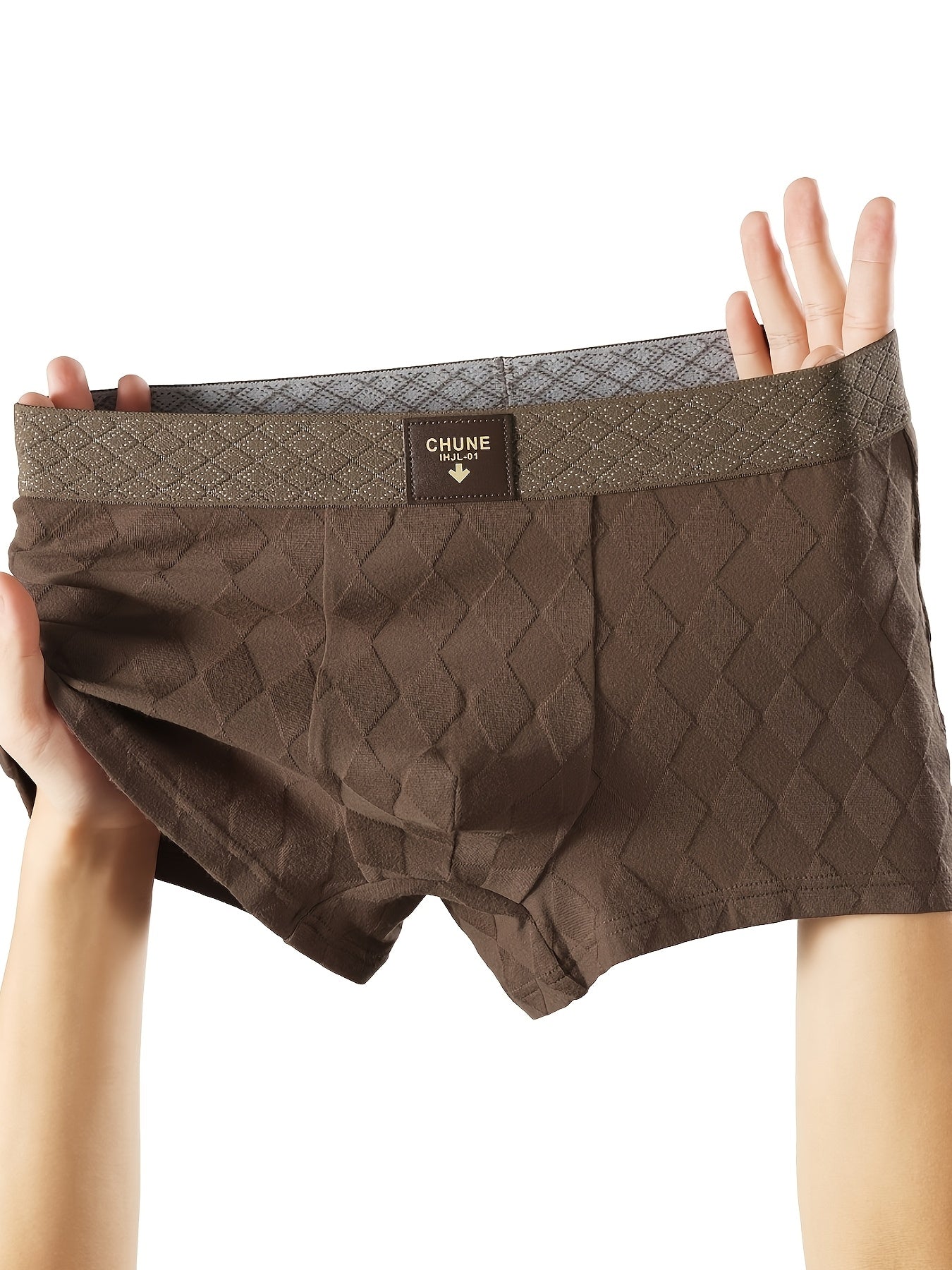 Men's Cotton Stretch Briefs Set with Letter Waistband - Soft & Breatha