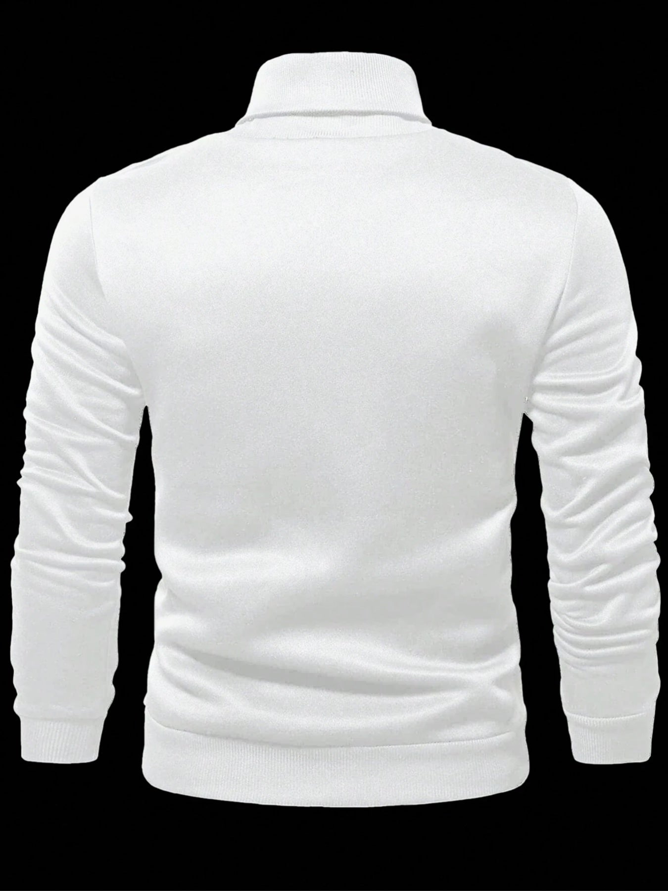 Men's 2025/2026 New Year Print Sweater - Stand Collar Long Sleeve Pullover, Casual Winter Sweating Jacket, Machine Washable Cold Weather Sweaters for Parties & Casual Attire (Slogan Design)