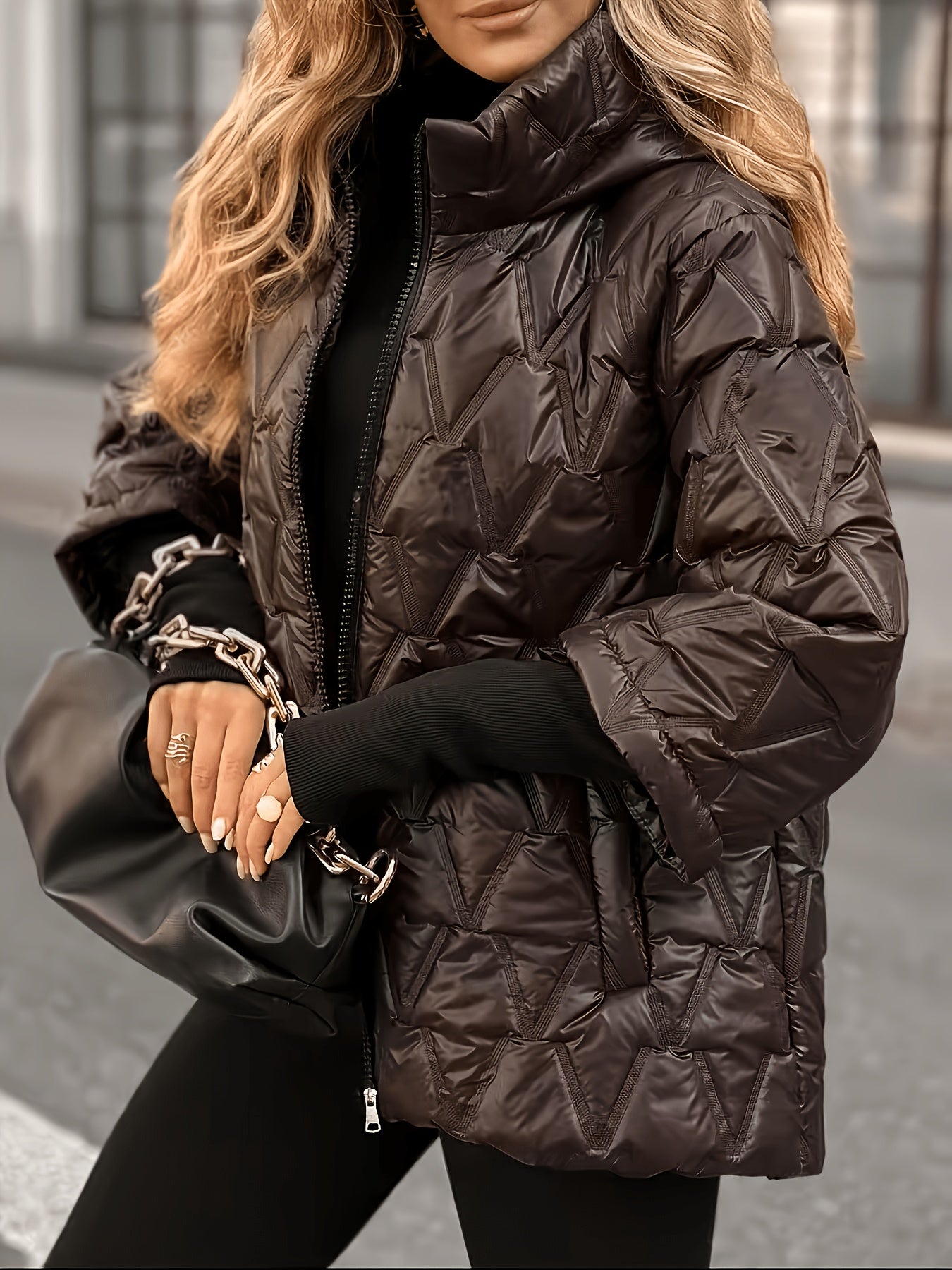 Women's Casual Long Sleeve Polyester Jacket