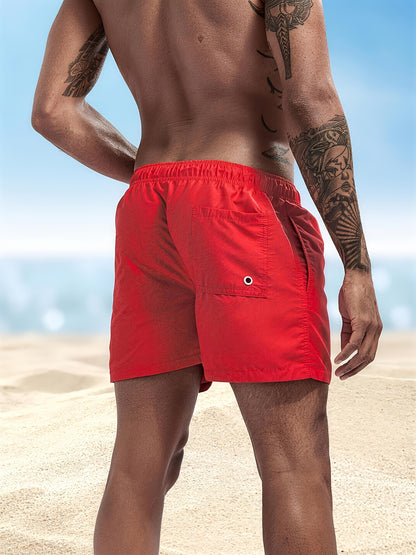 Men's Quick-Dry Flamingo Print Lightweight Beach Shorts