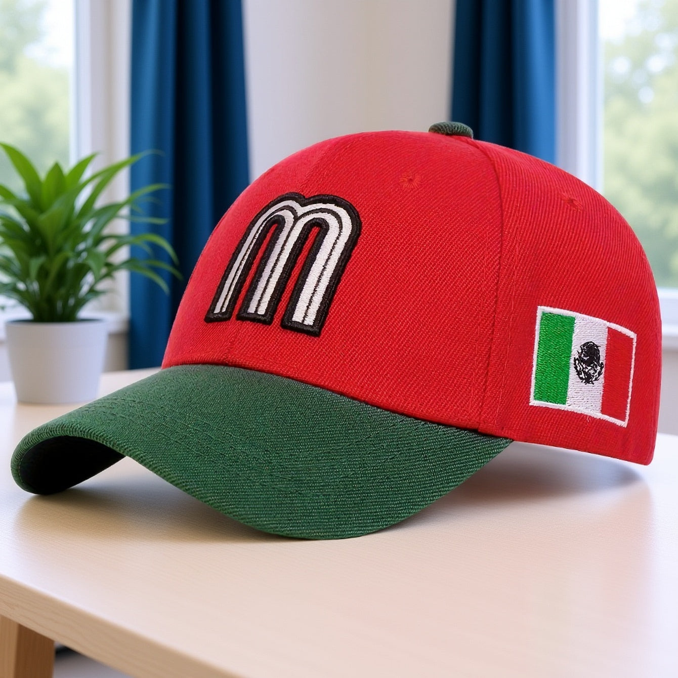 Mexico Flag Embroidered Baseball Cap Lightweight Casual Hat