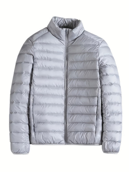 Spring, Autumn, And Winter Styles with a Stand Collar And Zipper Closure, Versatile Casual Lightweight Jacket for Men - ayq