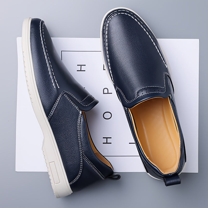 Men's All-Season Casual Flat Shoes - Slip-On Oxford & Derby Style