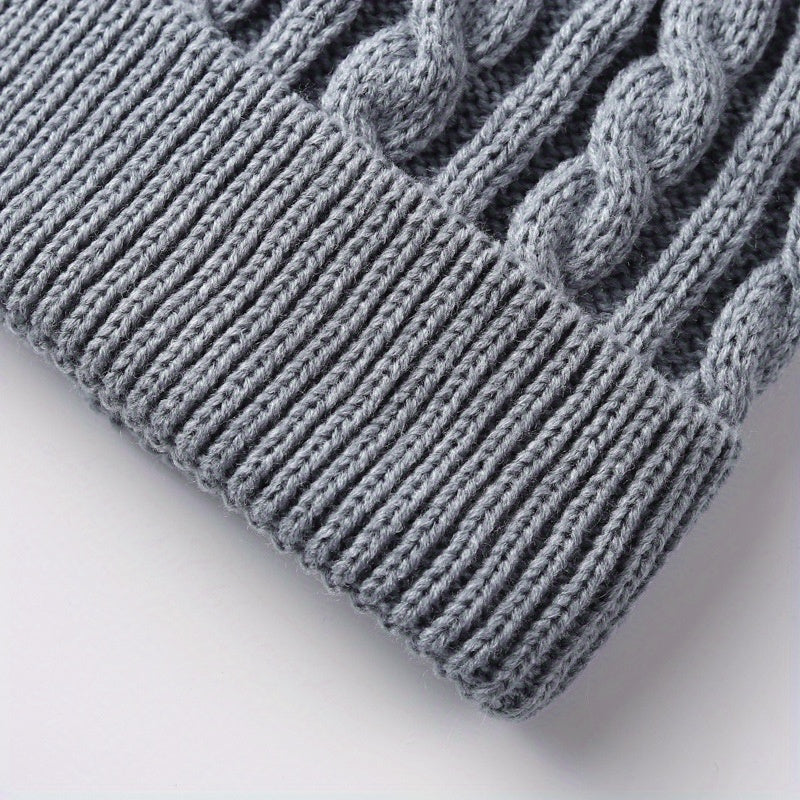 3pcs Set - Adult Warm Set Winter Hat Scarf Gloves, a Three-In-One Comfortable Set Integrating Hat And Scarf, Cold And Frost Protection, Suitable for Daily Commute, Shopping And Outdoor Activities