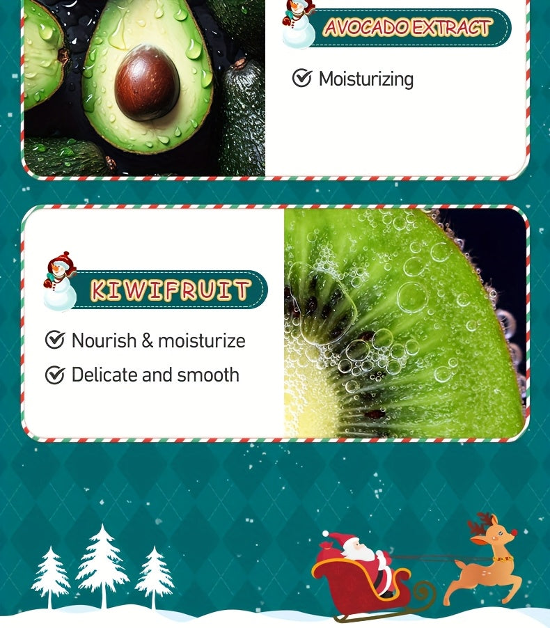 8pcs SADOER Christmas Hand Cream & Lip Balm Gift Set - Moisturizing, Softening, Brightening, and Dry Light Care with Glycerin, Hyaluronic Acid, and Plant-Based Squalane - Ideal for All Light Types, Festive Holiday Packaging,