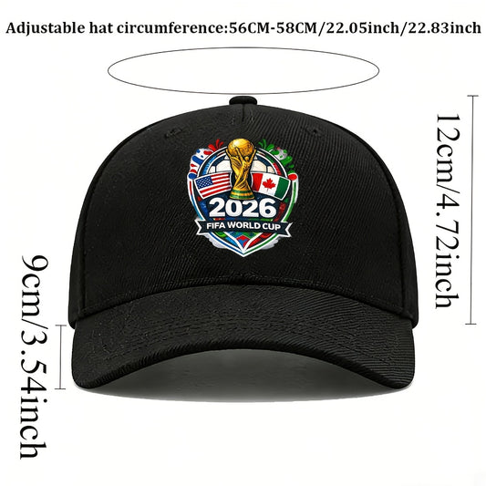 2026 FIFA World Cup Official Commemorative Baseball Cap Black - ayq