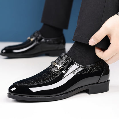 Men's Casual Loafers Dress Shoes Animal Print Slip-On
