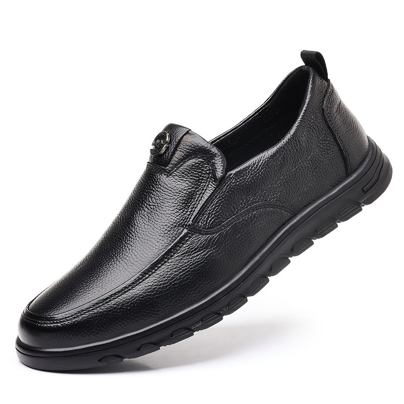 Men's Casual Cow Leather Slip-On Driving Shoes All-Season
