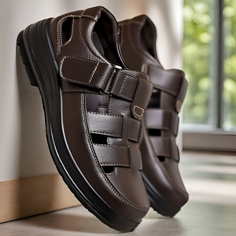 Men's Summer Breathable PU Loafers for Outdoor & Travel