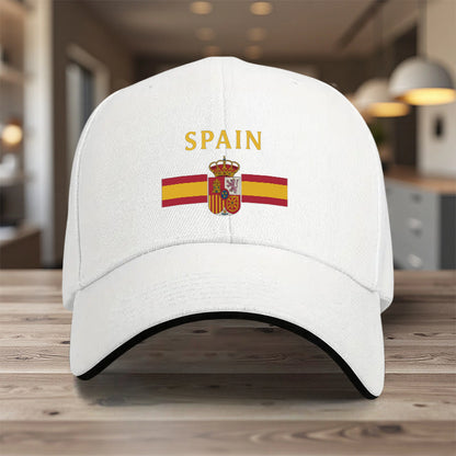 Men's Lightweight Adjustable Spanish Flag Sports Cap