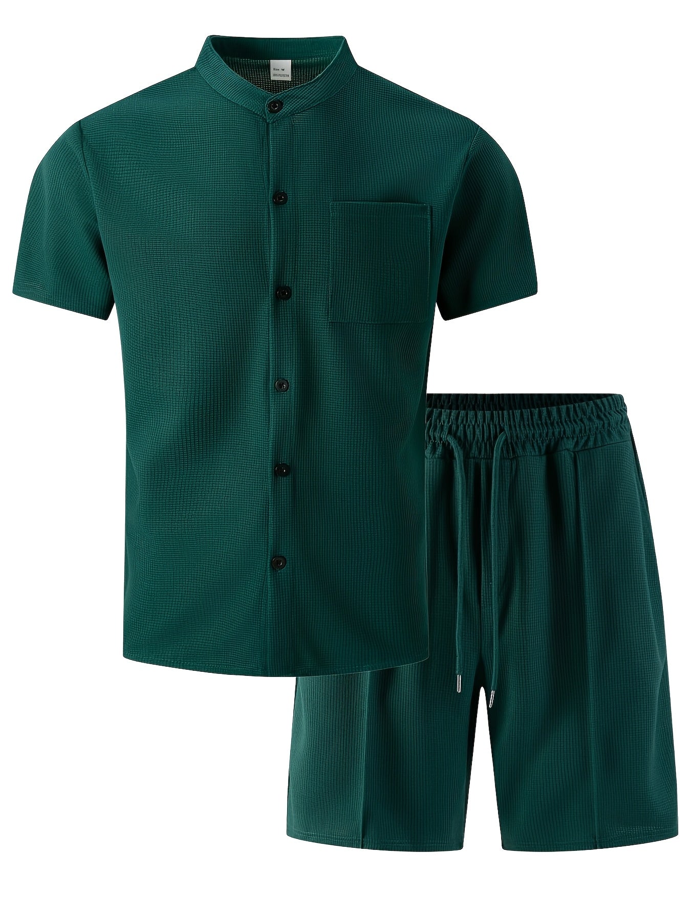 Men's Summer Waffle Knit 3-in-1 Set with Shorts and Pants