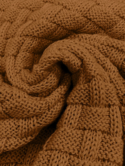 Men's Casual Waffle Pattern High Stretch Sweater, Chic Mature Pullover Sweater For Fall Winter