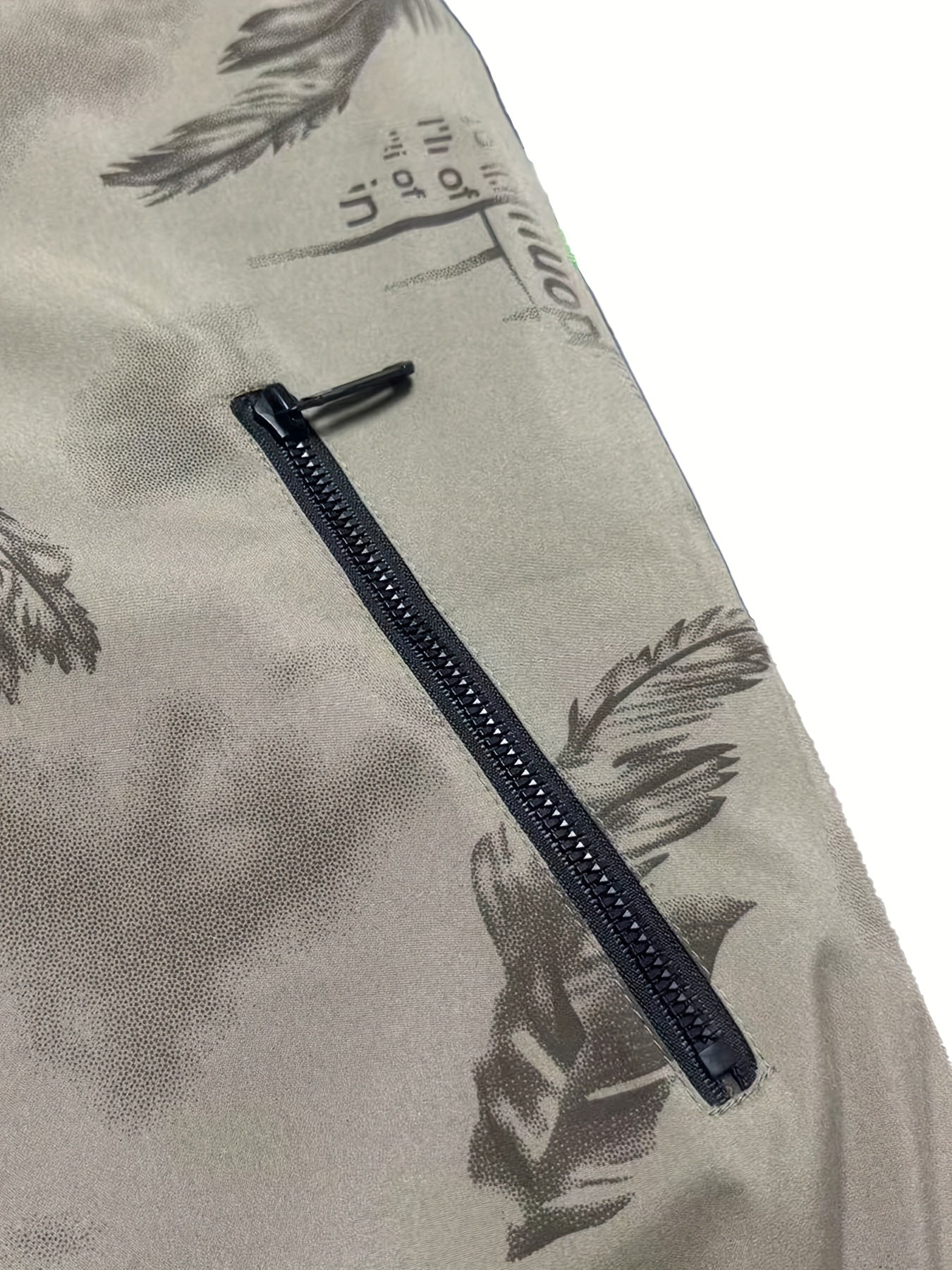 Men'S Lightweight Preppy Bomber Jacket with Feather & Star Print, Stand Collar, Zip-Up, Loose Fit, Polyester Lining, Casual Streetwear Style, Casual Outerwear | Star Pattern Jacket | Zippered Jacket