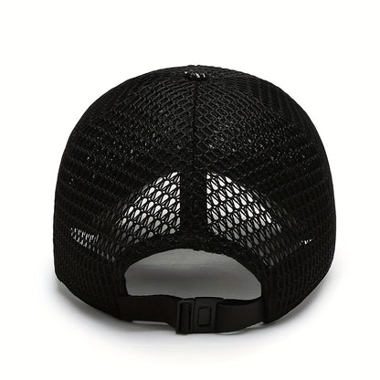 EDIKO Breathable Mesh Baseball Cap, Unisex Summer Trucker Hat, Outdoor Sports Running Cap, Woven Textile Material ≥80%, Hand Wash Only