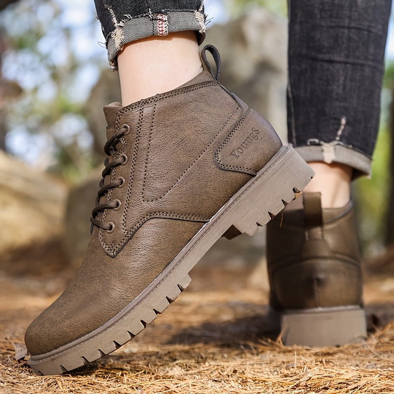 Men's Lightweight Casual Vintage Ankle Boots with Soft Sole