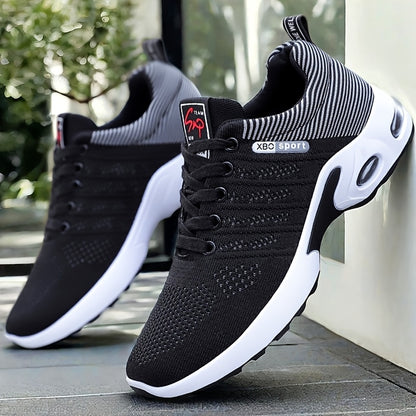Men's Breathable Low-Top Sports Shoes with Shock Absorption