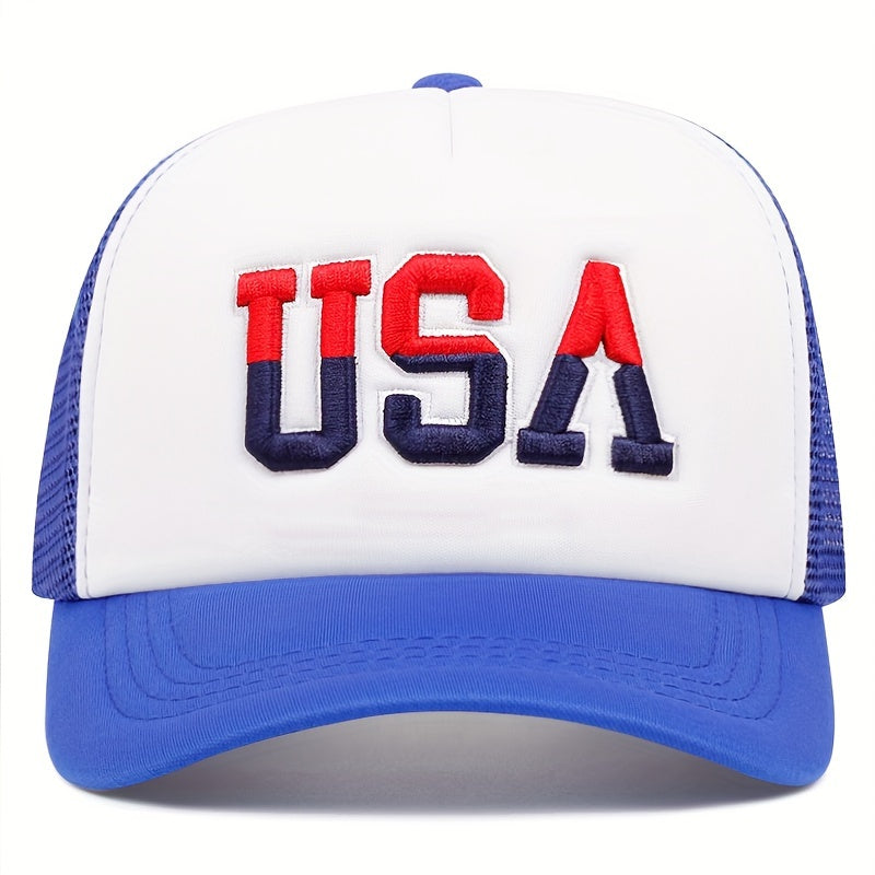 Men's Breathable USA Flag Baseball Cap Casual Mesh Hat