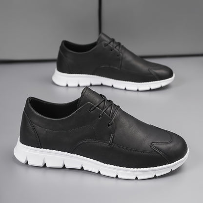 Men's Casual Loafers Flat Lace-Up Shoes for All Seasons