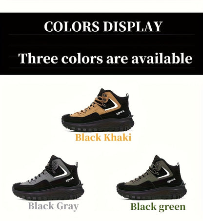 Men's Outdoor Hiking Boots - Breathable PU Upper, Thick Sole, Excellent Traction, Ideal for Mountain Climbing and Trekking | Military Boots | Camping Gear