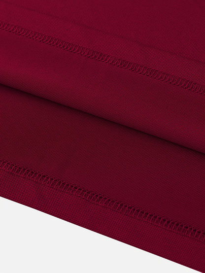 Men's Solid Golf Shirt, Casual Short Sleeve Lapel Shirt For Summer Outdoor