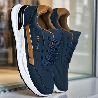 Men'S Breathable Trekking Shoes | Casual Low-Top Lace-up Sneakers, Faux Upper, PVC Sole, Suitable for All Seasons - ayq