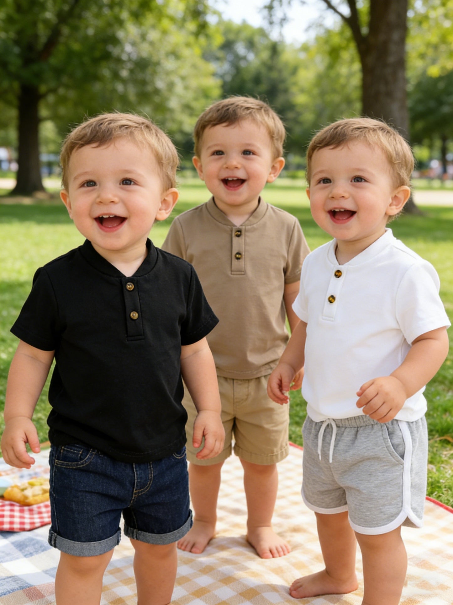 Boys' Spring/Summer Dinosaur Short-Sleeve T-Shirt Set, 3pcs