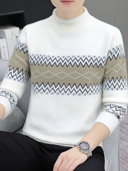 Աշնանային և ձմեռային նորաձև արհեստական ​​ջրաքիսի մորթուց սվիտեր, հաստացված հիմնական շերտի վերնաշապիկ - Բազմակողմանի տաք, առօրյա, նորաձև տրիկոտաժե հագուստ 90081