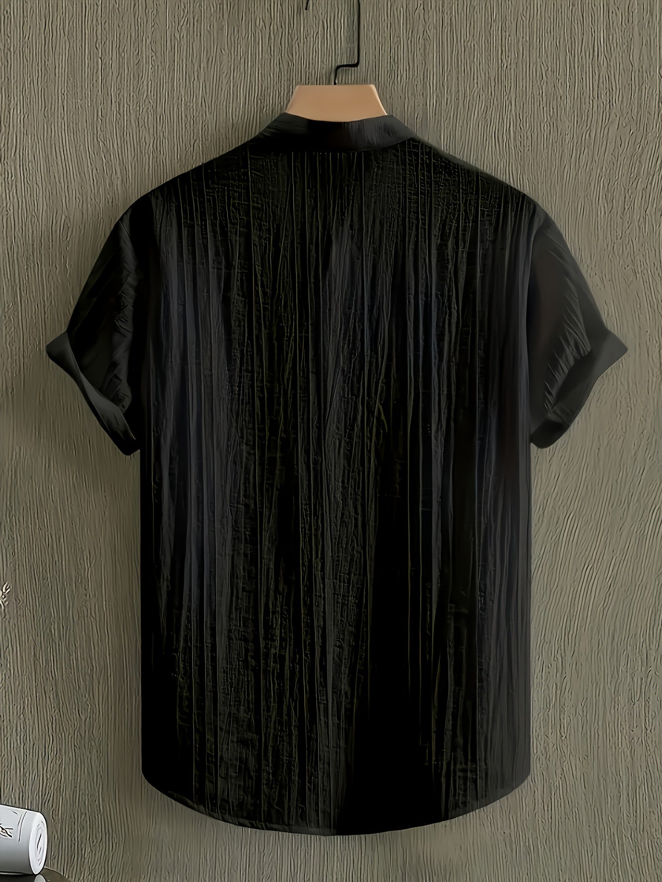 Men's Casual Elegant Short Sleeve Zipper Shirt with Stand Collar
