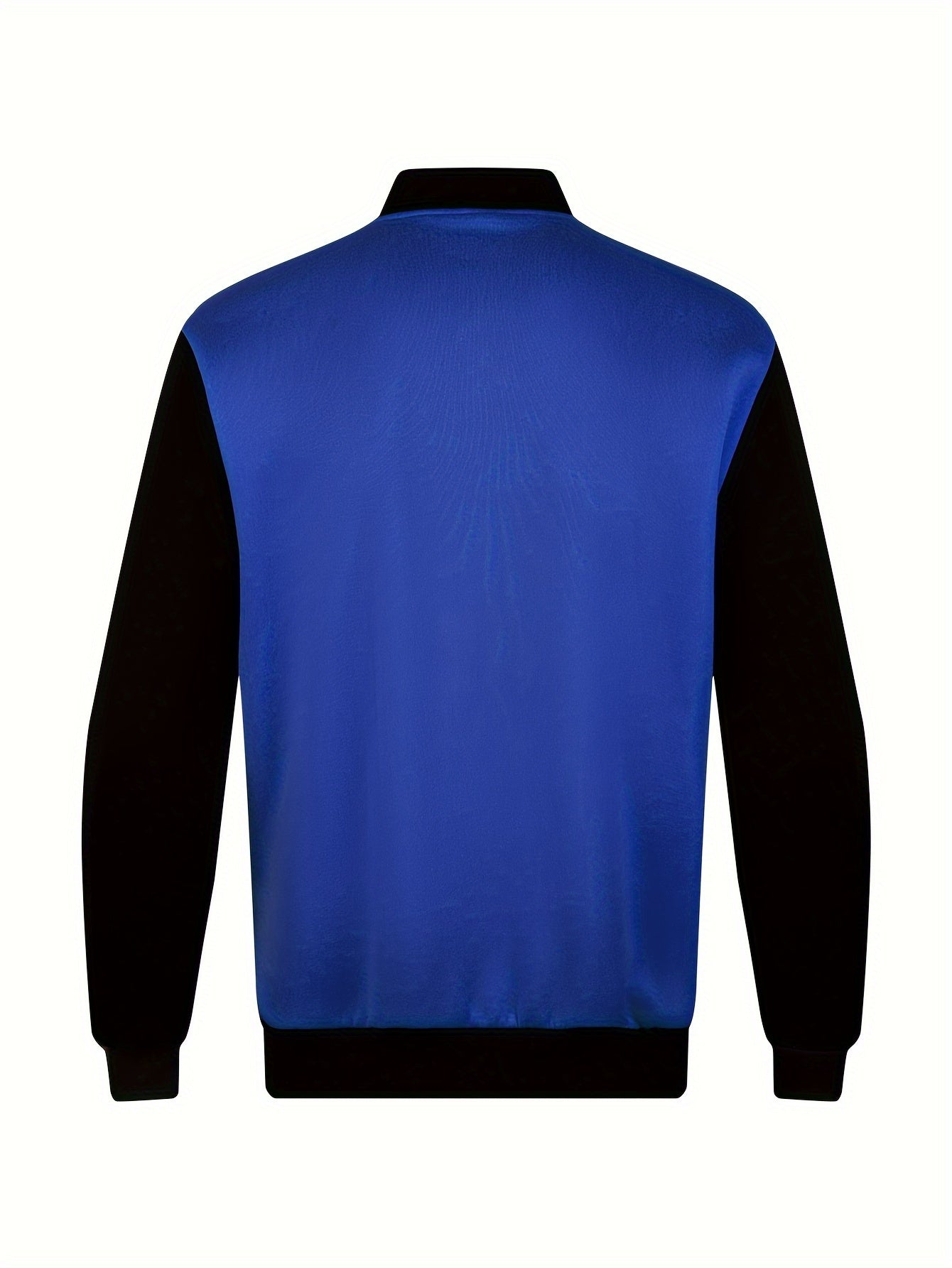 Տղամարդու տառային նախշերով կոնտրաստային գույնի բեյսբոլի բաճկոն