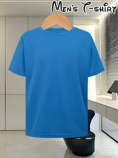 Men's Custom Polyester Crew Neck T-Shirt - Casual Summer Wear